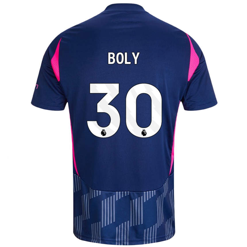 Hombre Fútbol Camiseta Willy Boly #30 Azul Real Rosa 2ª Equipación 2024/25