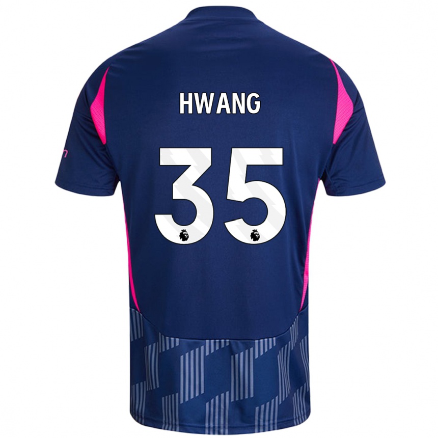 Hombre Fútbol Camiseta Ui-Jo Hwang #35 Azul Real Rosa 2ª Equipación 2024/25