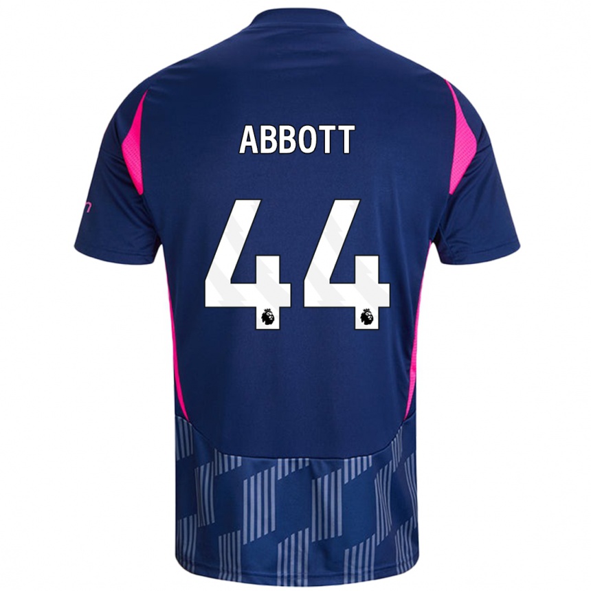 Hombre Fútbol Camiseta Zach Abbott #44 Azul Real Rosa 2ª Equipación 2024/25