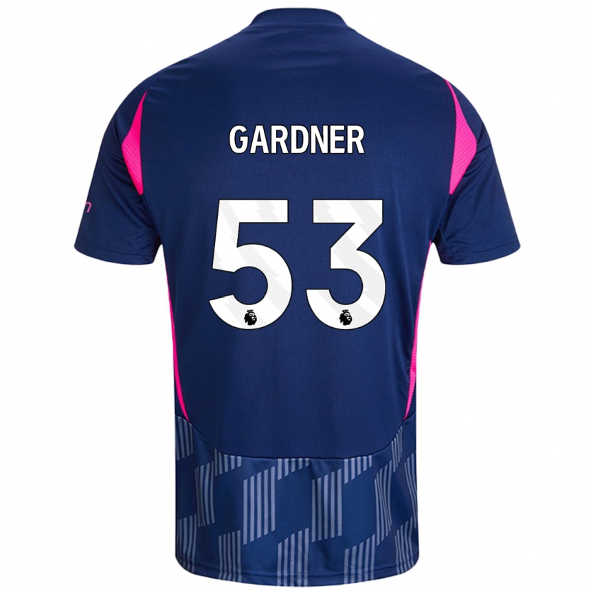 Hombre Fútbol Camiseta Joe Gardner #53 Azul Real Rosa 2ª Equipación 2024/25