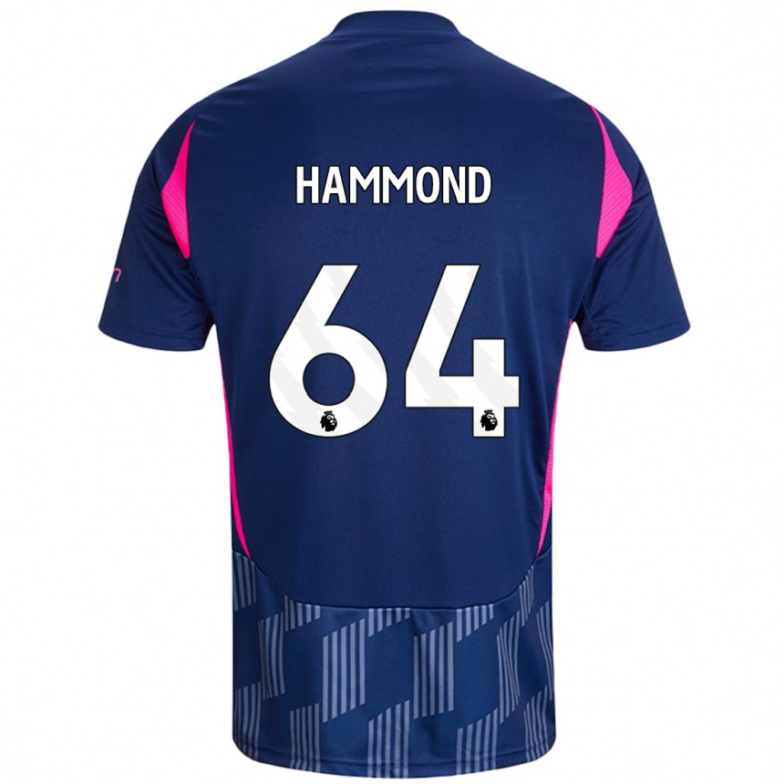 Hombre Fútbol Camiseta Ben Hammond #64 Azul Real Rosa 2ª Equipación 2024/25