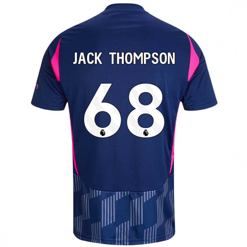 Hombre Fútbol Camiseta Jack Thompson #68 Azul Real Rosa 2ª Equipación 2024/25