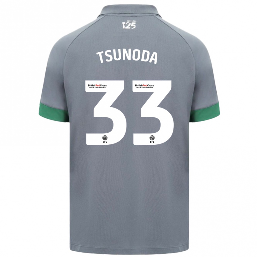 Hombre Fútbol Camiseta Ryotaro Tsunoda #33 Gris Oscuro 2ª Equipación 2024/25