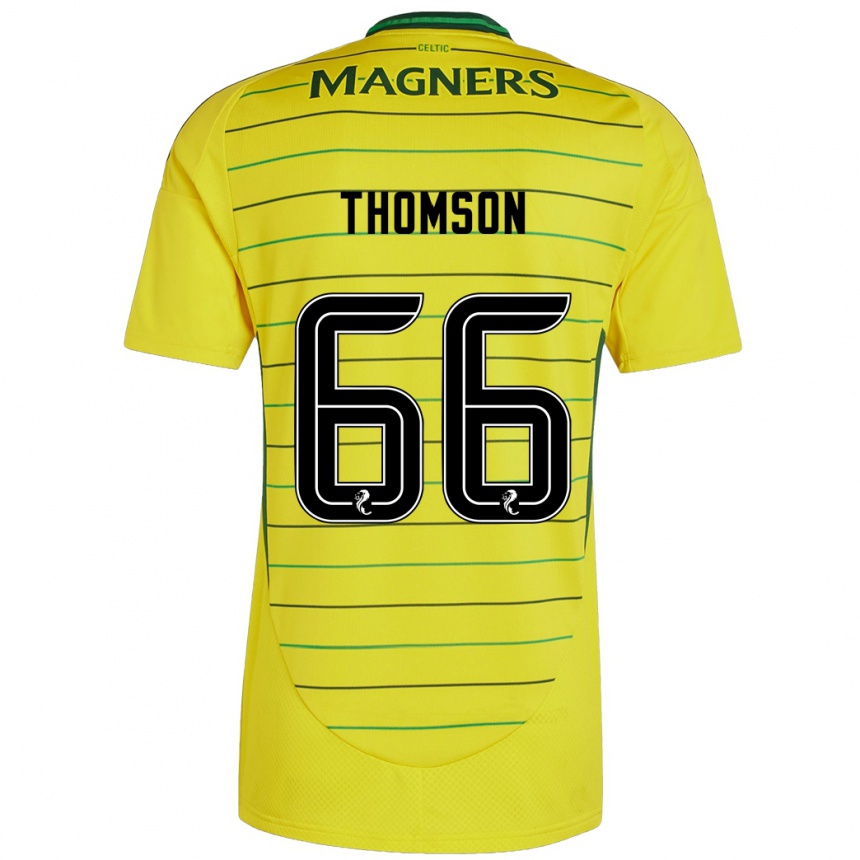 Hombre Fútbol Camiseta Corey Thomson #66 Amarillo 2ª Equipación 2024/25