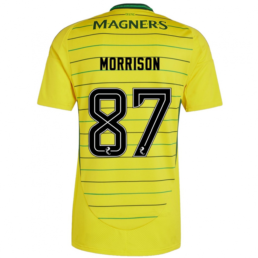 Hombre Fútbol Camiseta Joe Morrison #87 Amarillo 2ª Equipación 2024/25