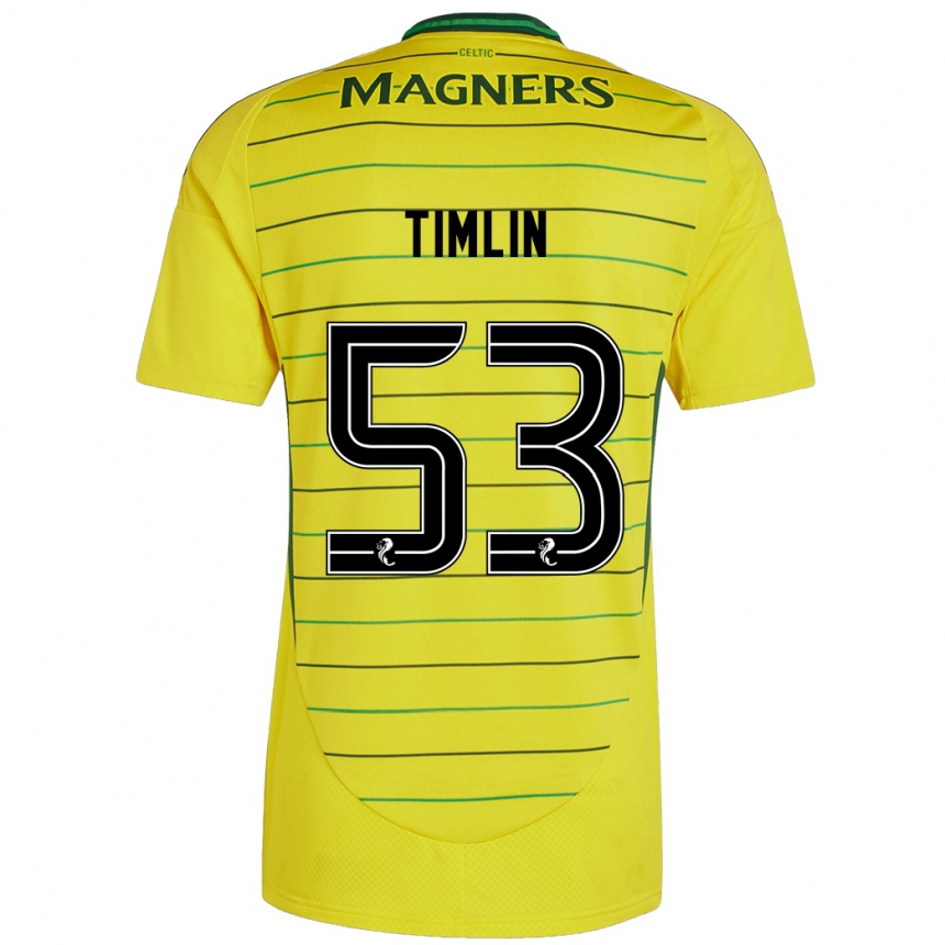 Hombre Fútbol Camiseta Sophie Timlin #53 Amarillo 2ª Equipación 2024/25