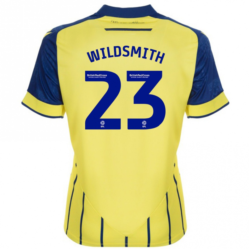 Hombre Fútbol Camiseta Joe Wildsmith #23 Amarillo Azul 2ª Equipación 2024/25