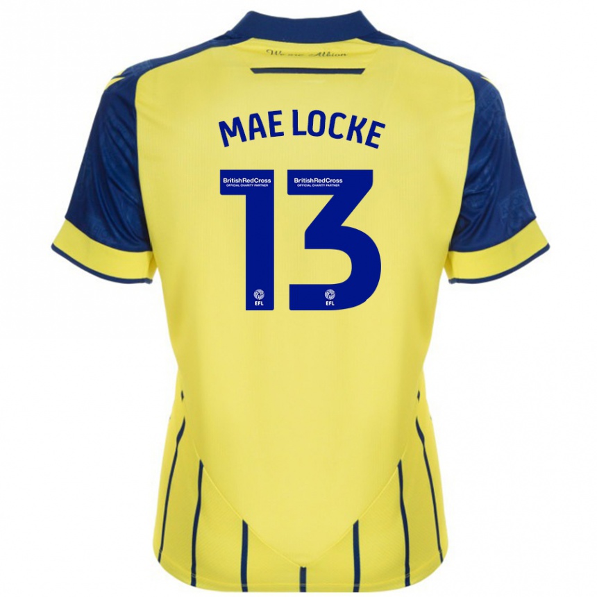 Hombre Fútbol Camiseta Ellie Mae Locke #13 Amarillo Azul 2ª Equipación 2024/25