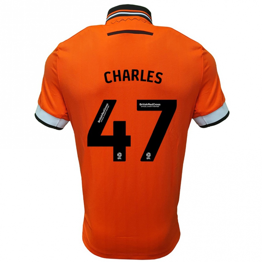 Hombre Fútbol Camiseta Pierce Charles #47 Naranja Blanco 2ª Equipación 2024/25