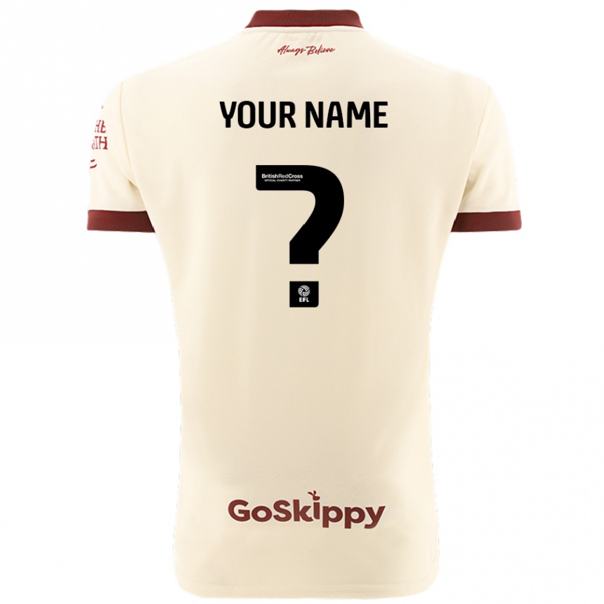 Hombre Fútbol Camiseta Su Nombre #0 Crema Blanco 2ª Equipación 2024/25