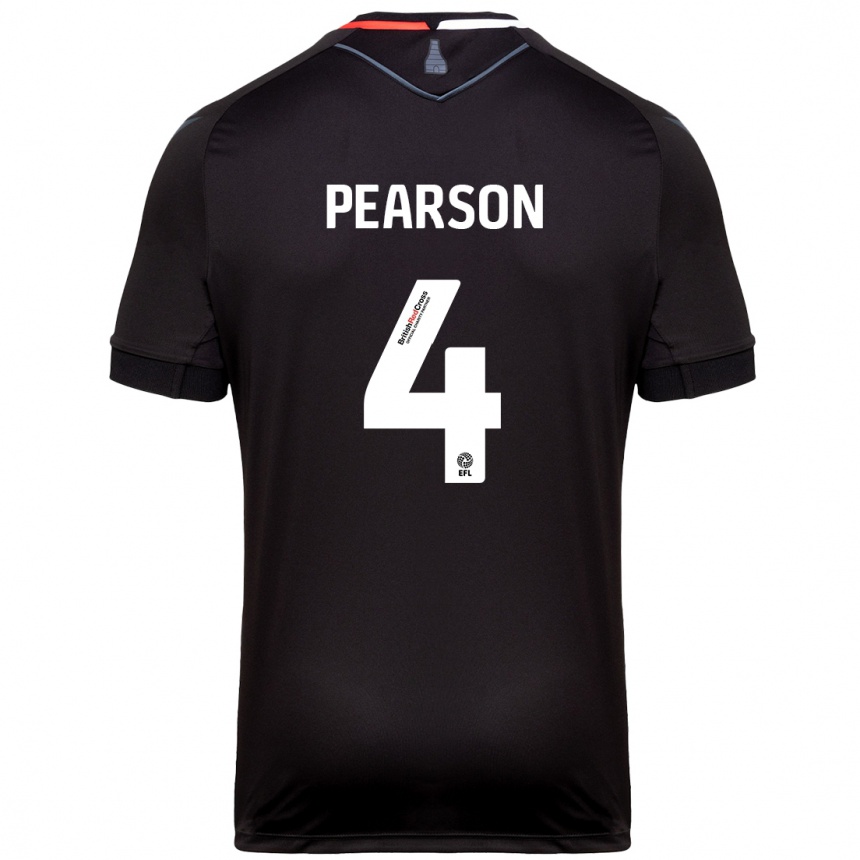 Hombre Fútbol Camiseta Ben Pearson #4 Negro 2ª Equipación 2024/25