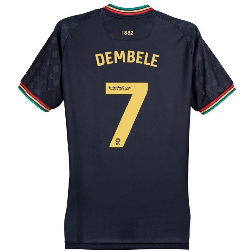 Hombre Fútbol Camiseta Karamoko Dembélé #7 Azul Marino Oscuro 2ª Equipación 2024/25