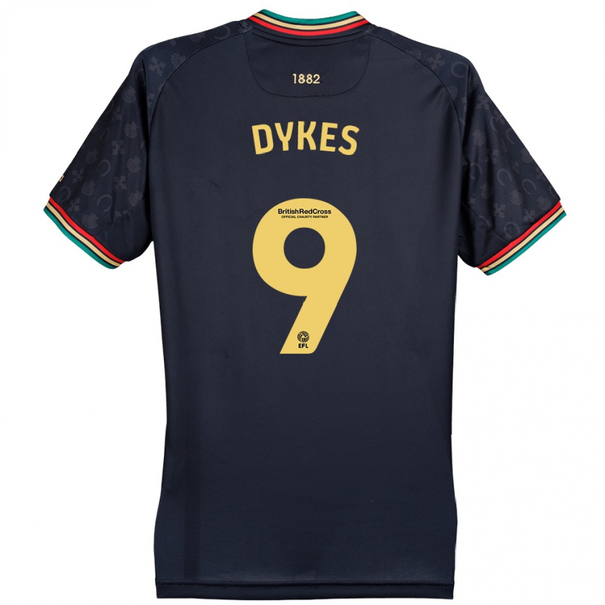 Hombre Fútbol Camiseta Lyndon Dykes #9 Azul Marino Oscuro 2ª Equipación 2024/25