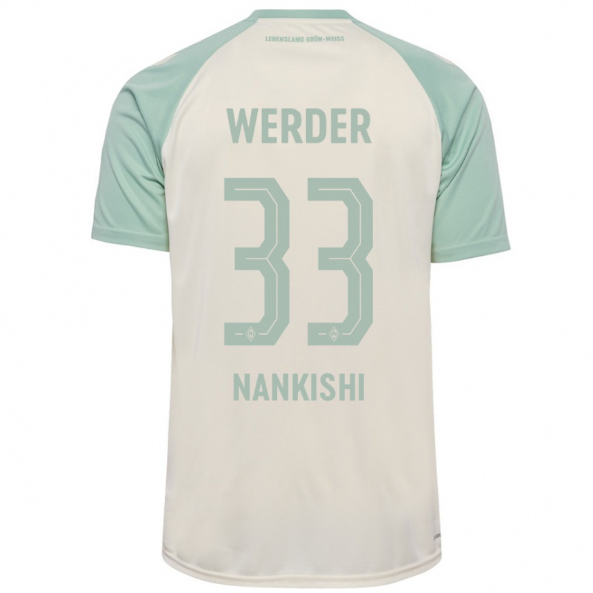 Hombre Fútbol Camiseta Abdenego Nankishi #33 Blanquecino Verde Claro 2ª Equipación 2024/25