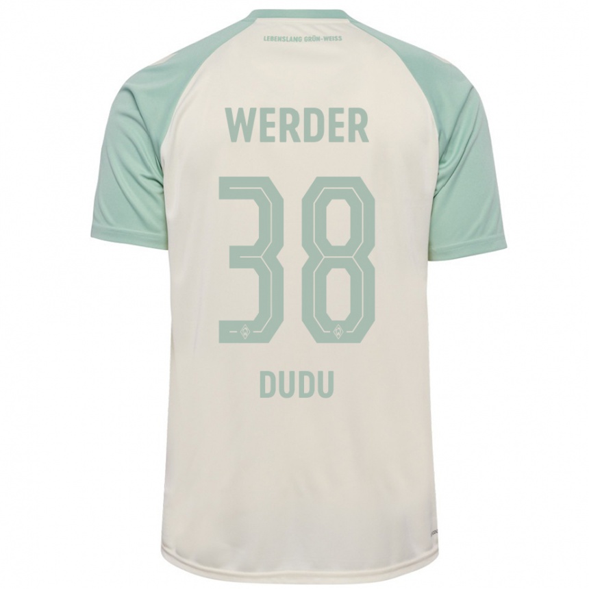 Hombre Fútbol Camiseta Dudu #38 Blanquecino Verde Claro 2ª Equipación 2024/25