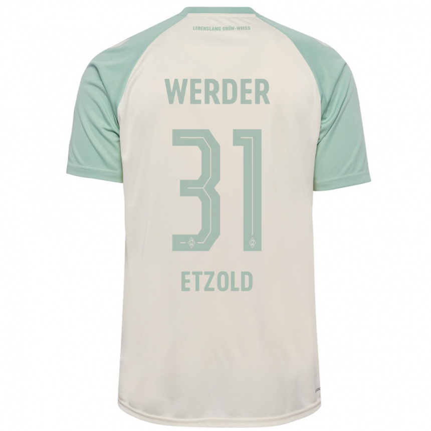 Hombre Fútbol Camiseta Hannah Etzold #31 Blanquecino Verde Claro 2ª Equipación 2024/25