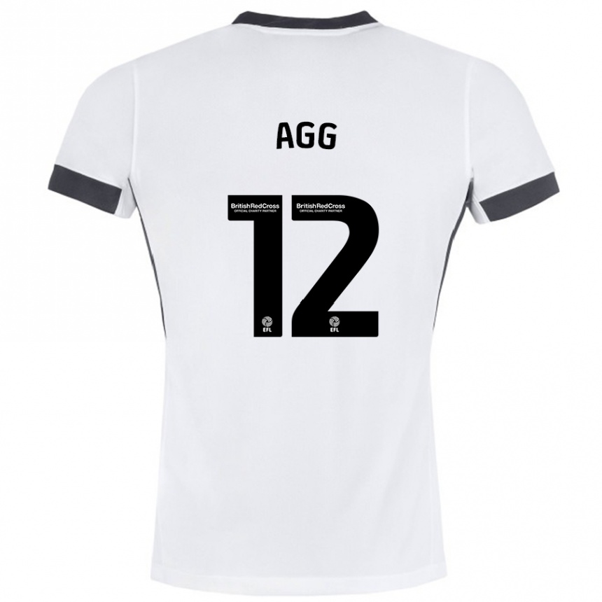 Hombre Fútbol Camiseta Lily Agg #12 Blanco Negro 2ª Equipación 2024/25