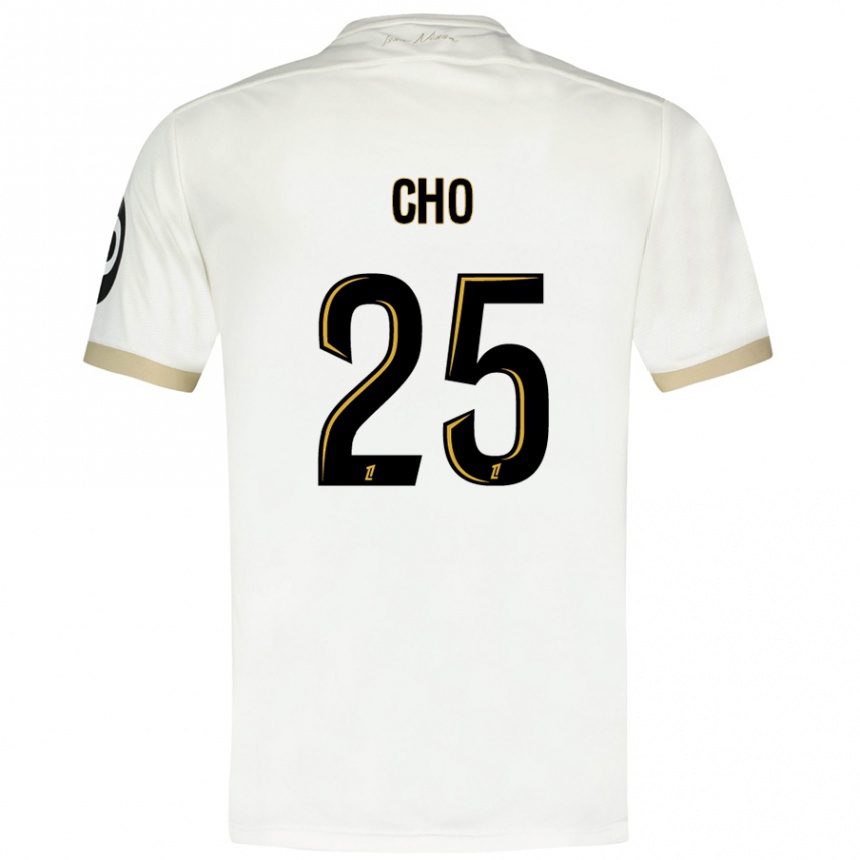 Hombre Fútbol Camiseta Mohamed-Ali Cho #25 Blanco Dorado 2ª Equipación 2024/25