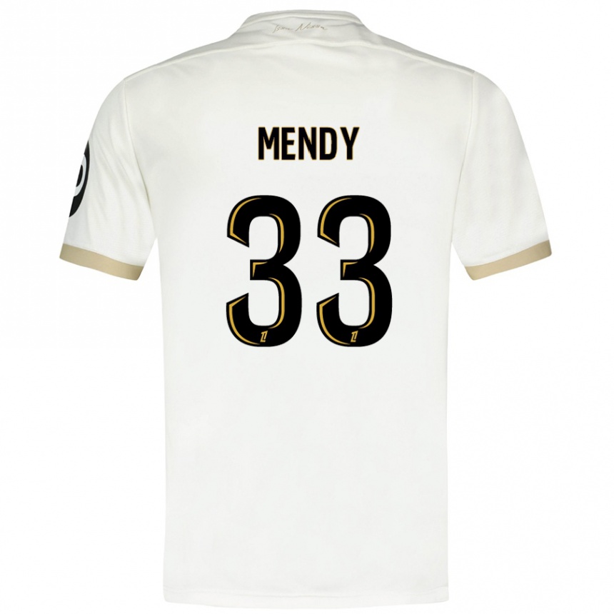 Hombre Fútbol Camiseta Antoine Mendy #33 Blanco Dorado 2ª Equipación 2024/25