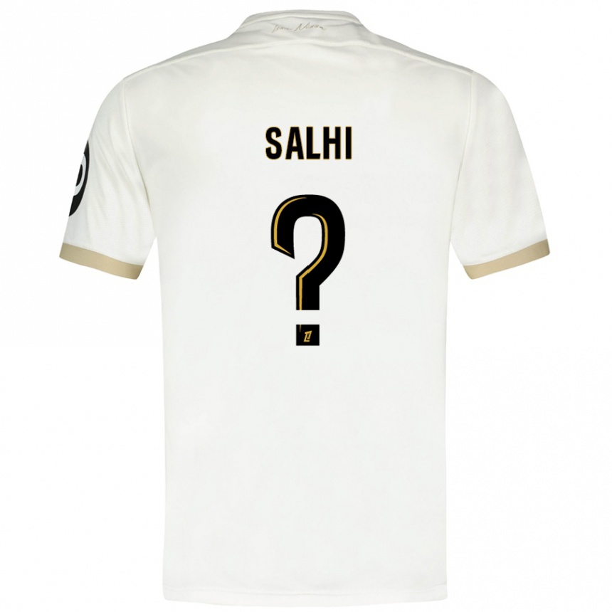 Hombre Fútbol Camiseta Iliesse Salhi #0 Blanco Dorado 2ª Equipación 2024/25