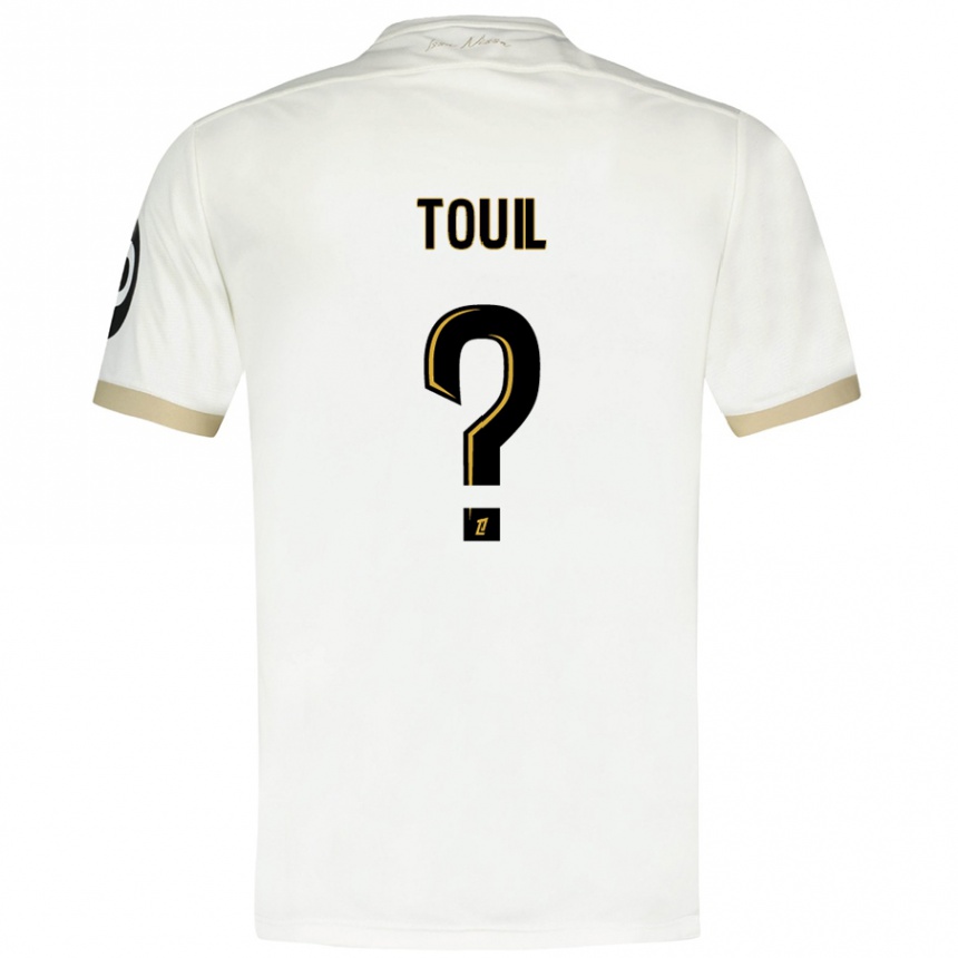 Hombre Fútbol Camiseta Yanis Touil #0 Blanco Dorado 2ª Equipación 2024/25