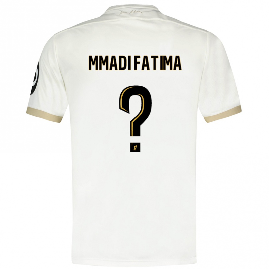 Hombre Fútbol Camiseta Ismael Mmadi Fatima #0 Blanco Dorado 2ª Equipación 2024/25