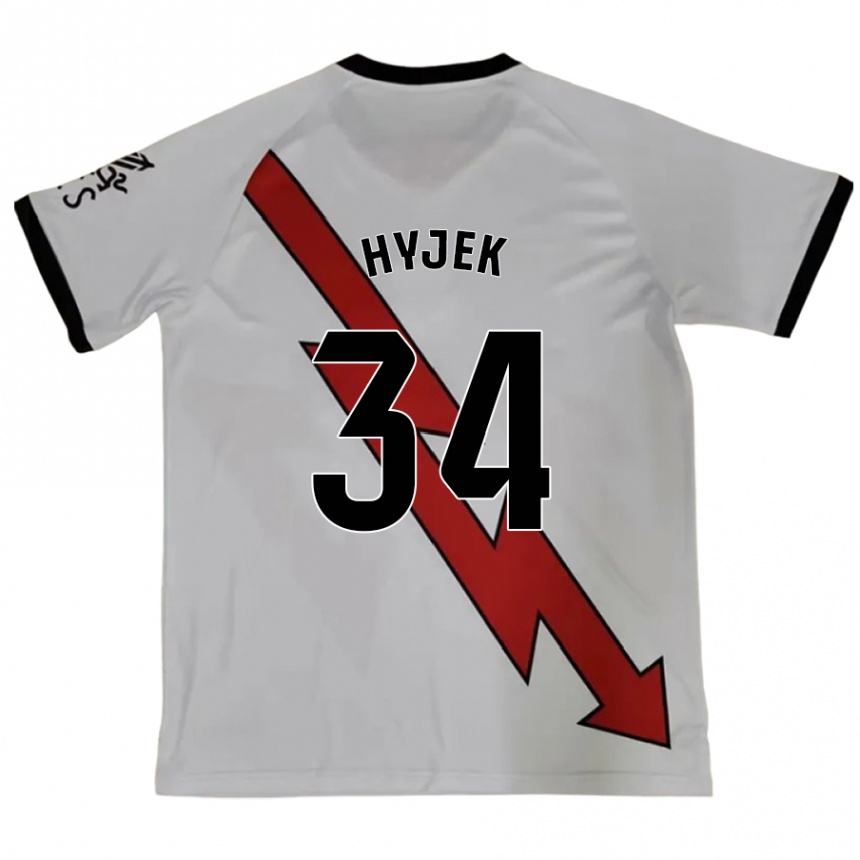 Hombre Fútbol Camiseta David Hyjek #34 Rojo 2ª Equipación 2024/25