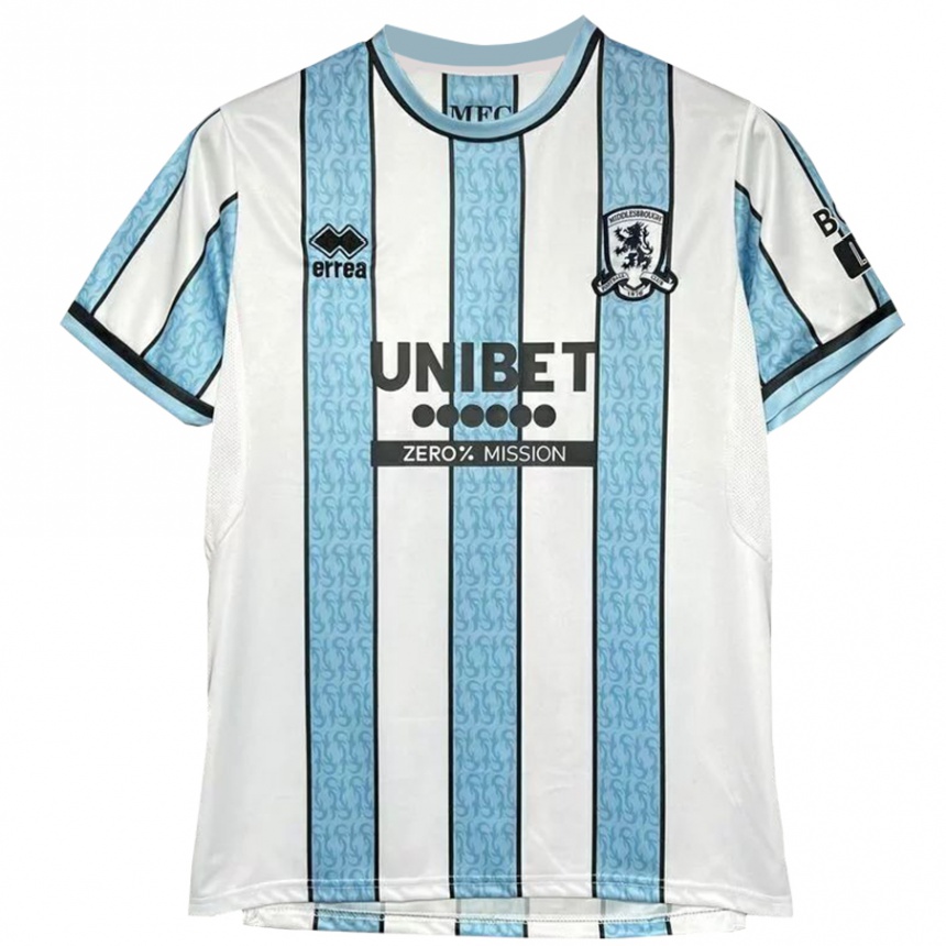 Hombre Fútbol Camiseta Lauren Robson #10 Blanco Azul 2ª Equipación 2024/25