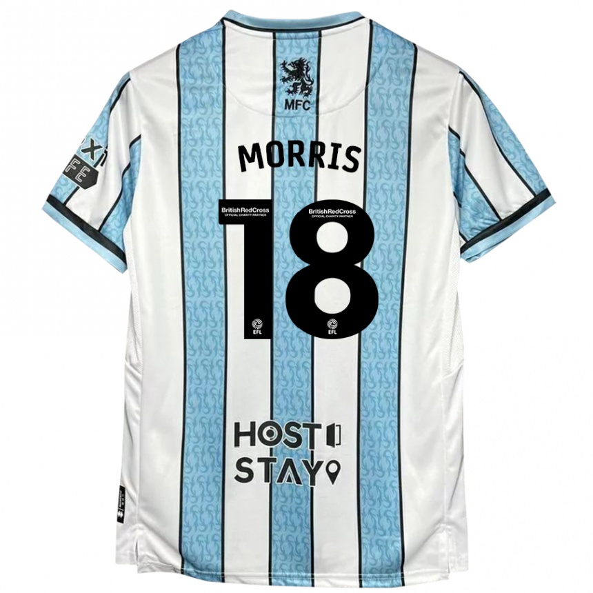 Hombre Fútbol Camiseta Aidan Morris #18 Blanco Azul 2ª Equipación 2024/25