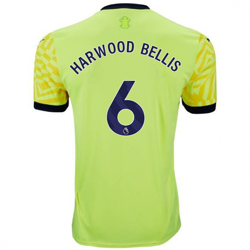 Hombre Fútbol Camiseta Taylor Harwood-Bellis #6 Amarillo 2ª Equipación 2024/25