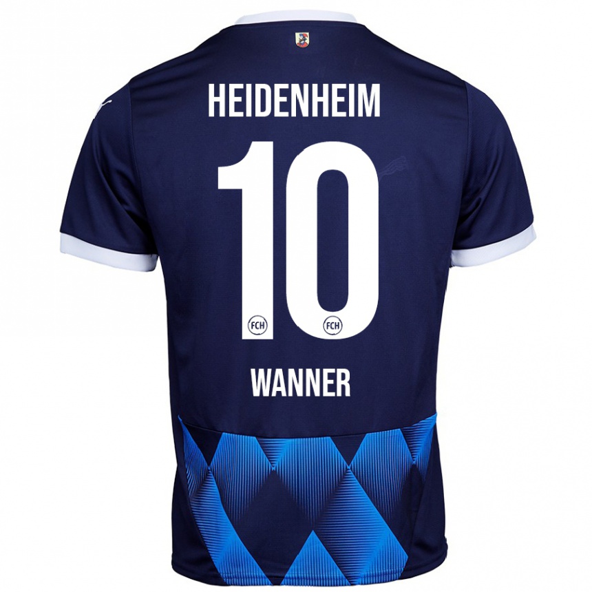 Hombre Fútbol Camiseta Paul Wanner #10 Azul Marino Oscuro 2ª Equipación 2024/25