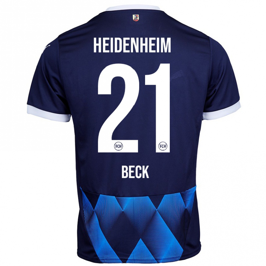 Hombre Fútbol Camiseta Adrian Beck #21 Azul Marino Oscuro 2ª Equipación 2024/25