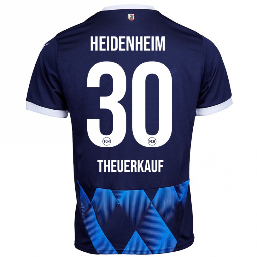 Hombre Fútbol Camiseta Norman Theuerkauf #30 Azul Marino Oscuro 2ª Equipación 2024/25