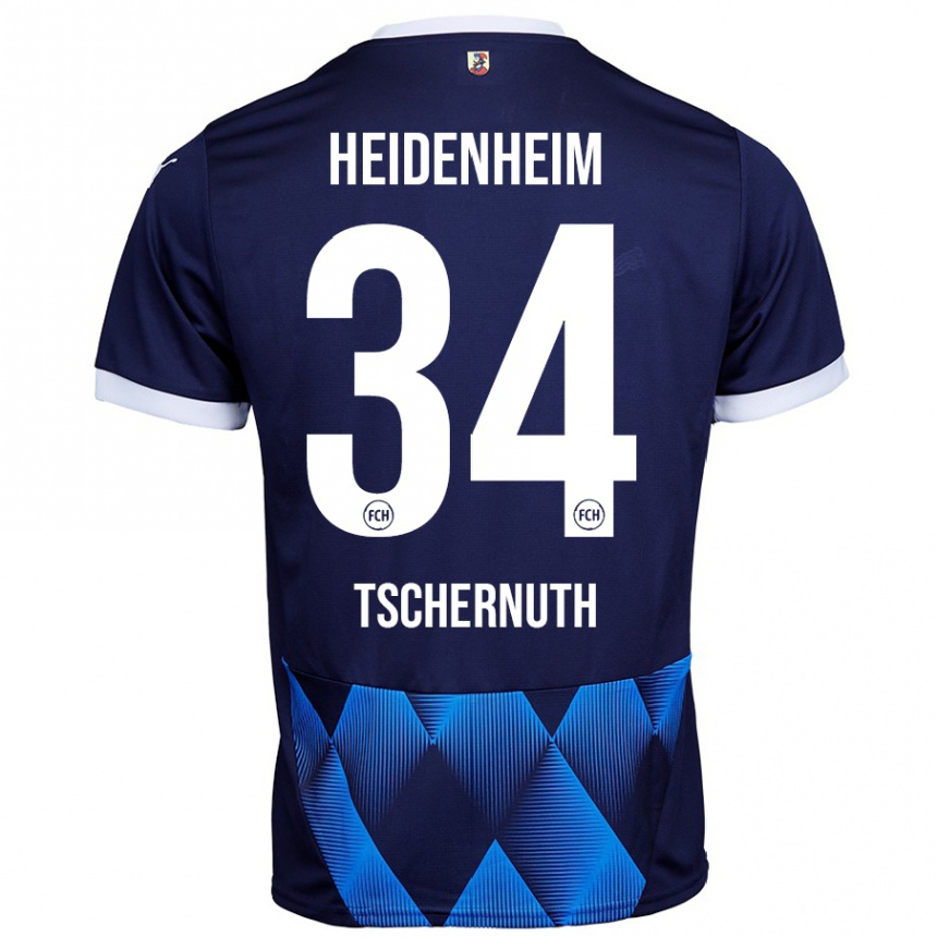 Hombre Fútbol Camiseta Paul Tschernuth #34 Azul Marino Oscuro 2ª Equipación 2024/25