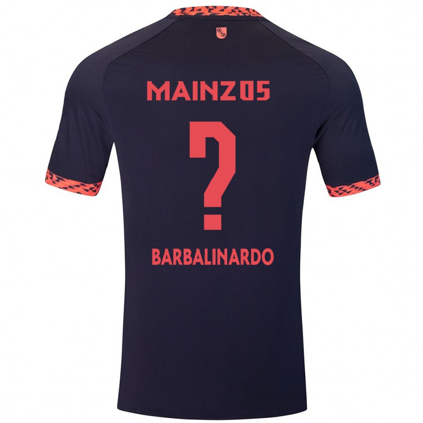 Hombre Fútbol Camiseta Jordan Barbalinardo #0 Azul Coral Rojo 2ª Equipación 2024/25