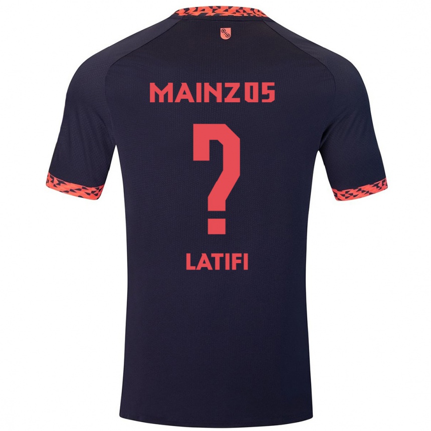 Hombre Fútbol Camiseta Artan Latifi #0 Azul Coral Rojo 2ª Equipación 2024/25