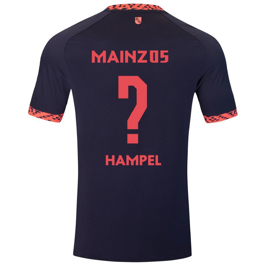 Hombre Fútbol Camiseta Luca Hampel #0 Azul Coral Rojo 2ª Equipación 2024/25