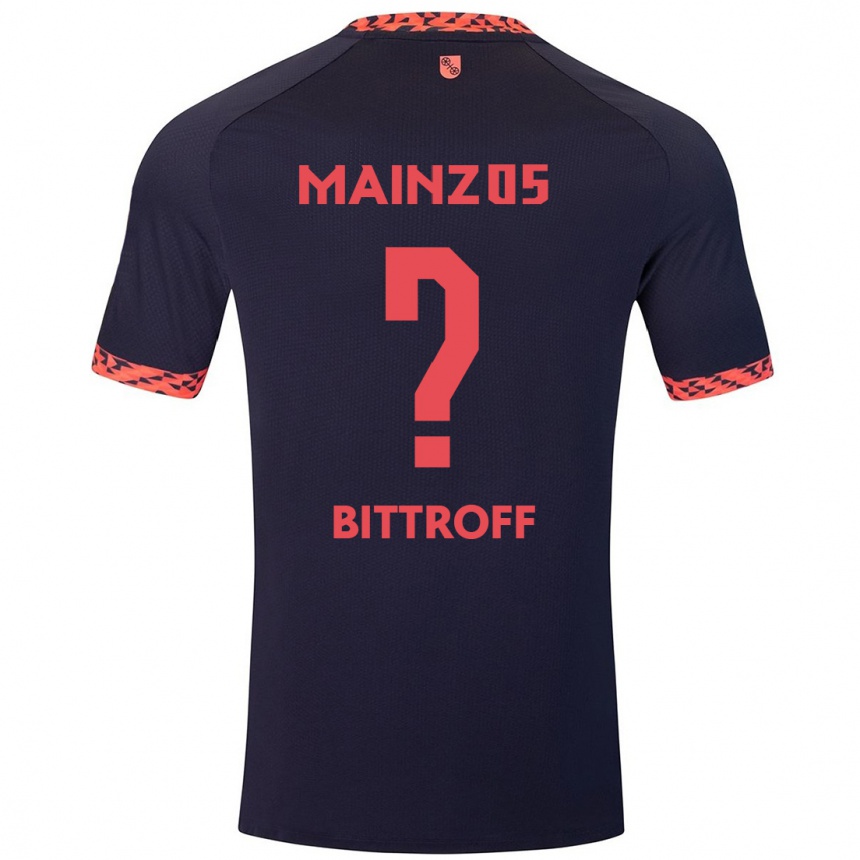 Hombre Fútbol Camiseta Maurice Bittroff #0 Azul Coral Rojo 2ª Equipación 2024/25