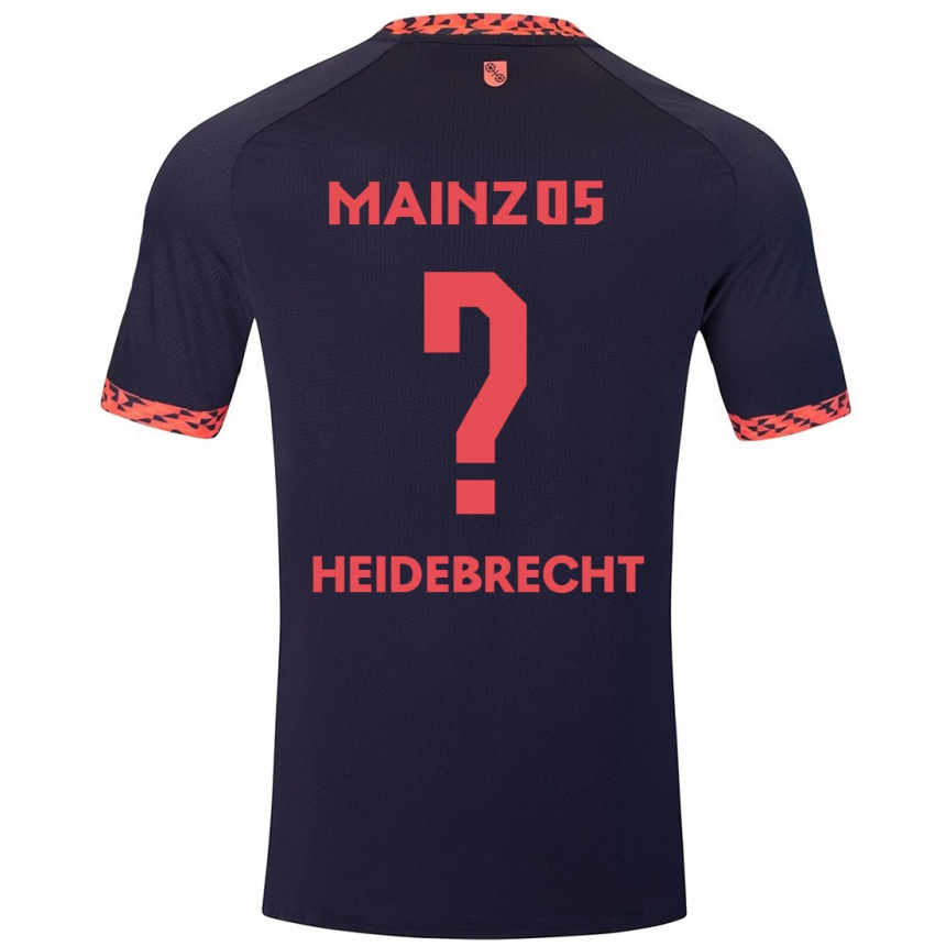 Hombre Fútbol Camiseta Elias Heidebrecht #0 Azul Coral Rojo 2ª Equipación 2024/25