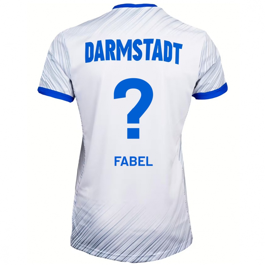 Hombre Fútbol Camiseta Lukas Fabel #0 Blanco Azul 2ª Equipación 2024/25