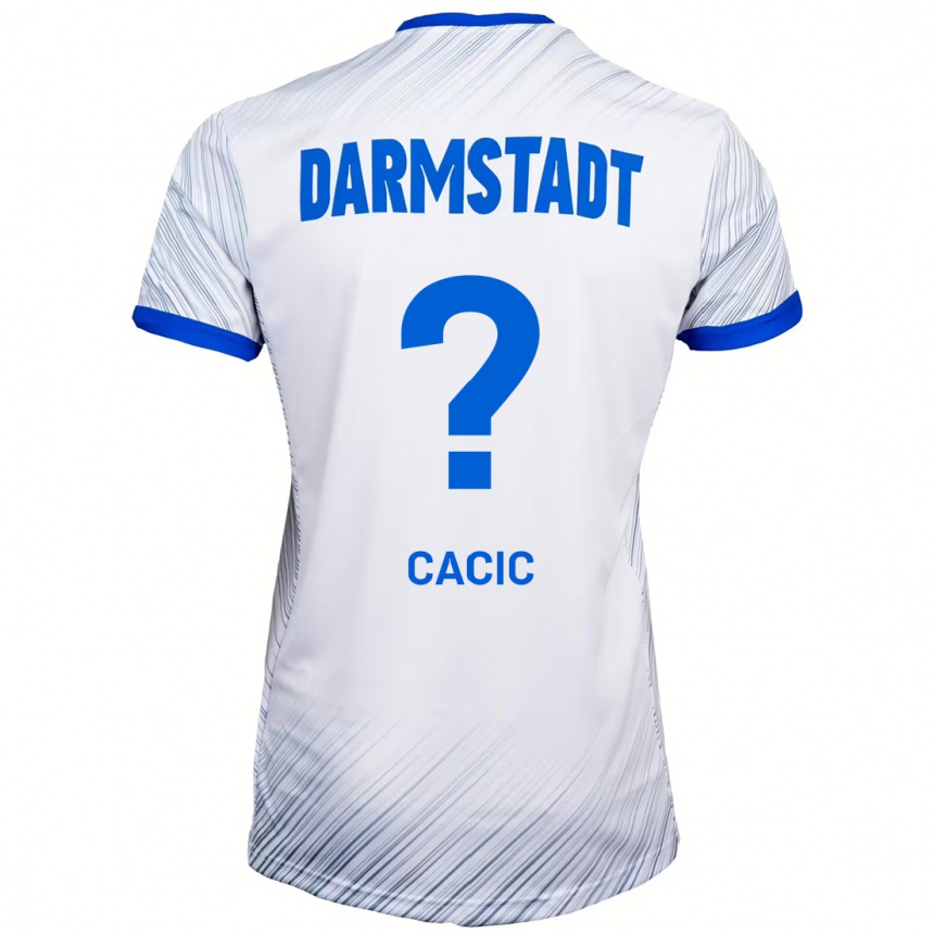 Hombre Fútbol Camiseta Antonio Cacic #0 Blanco Azul 2ª Equipación 2024/25