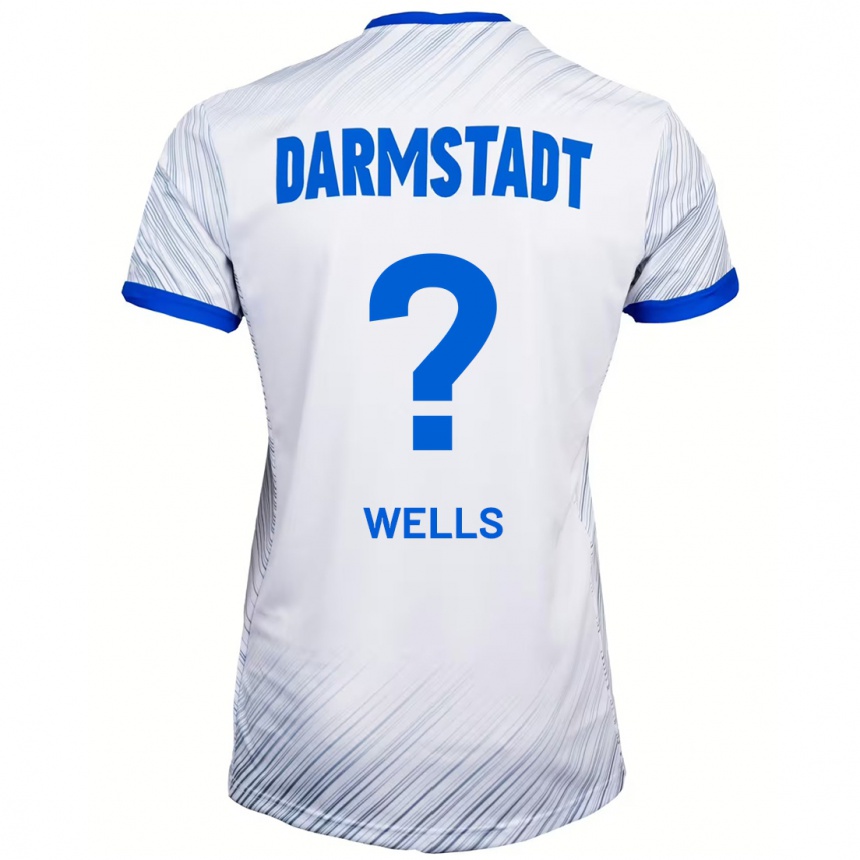 Hombre Fútbol Camiseta Finnley Wells #0 Blanco Azul 2ª Equipación 2024/25