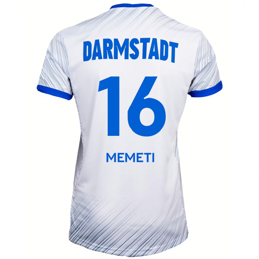 Hombre Fútbol Camiseta Dilon Memeti #16 Blanco Azul 2ª Equipación 2024/25