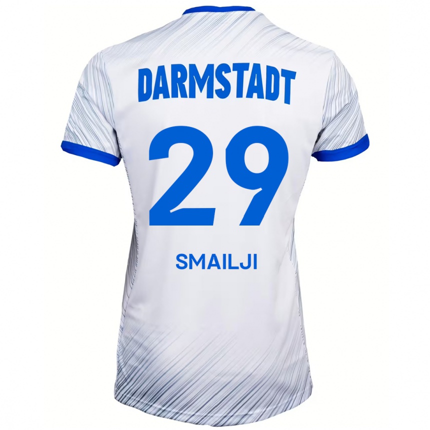 Hombre Fútbol Camiseta Esad Smailji #29 Blanco Azul 2ª Equipación 2024/25