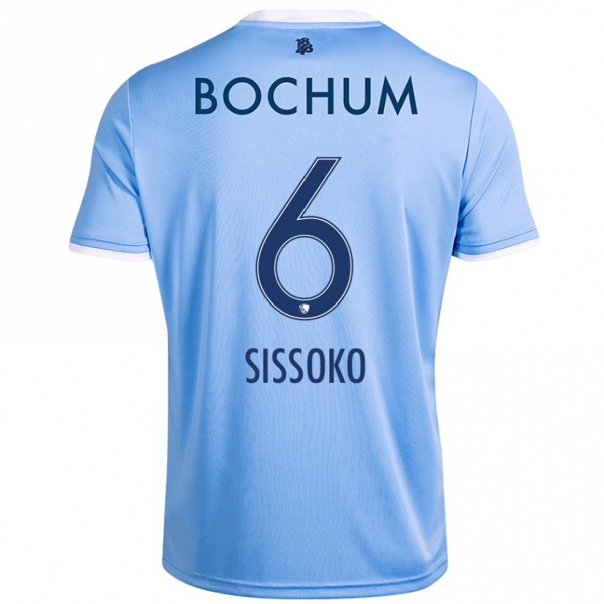 Hombre Fútbol Camiseta Ibrahima Sissoko #6 Azul Cielo 2ª Equipación 2024/25