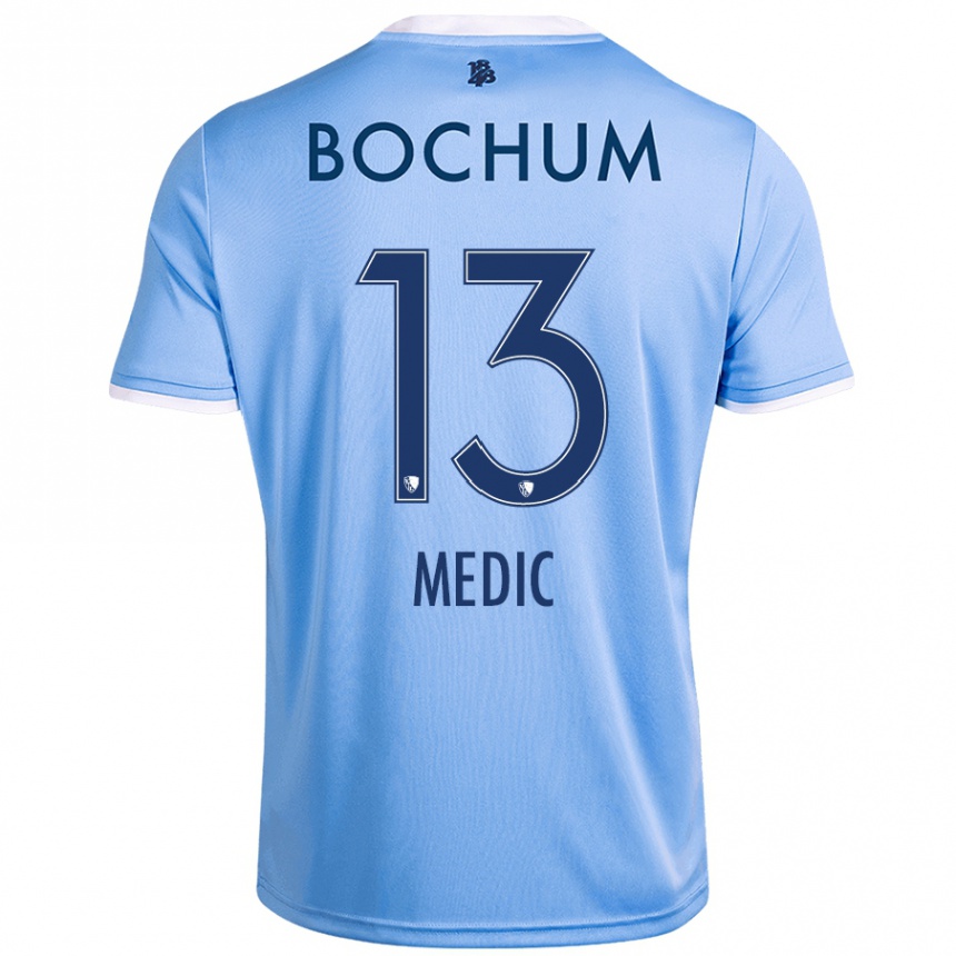 Hombre Fútbol Camiseta Jakov Medic #13 Azul Cielo 2ª Equipación 2024/25