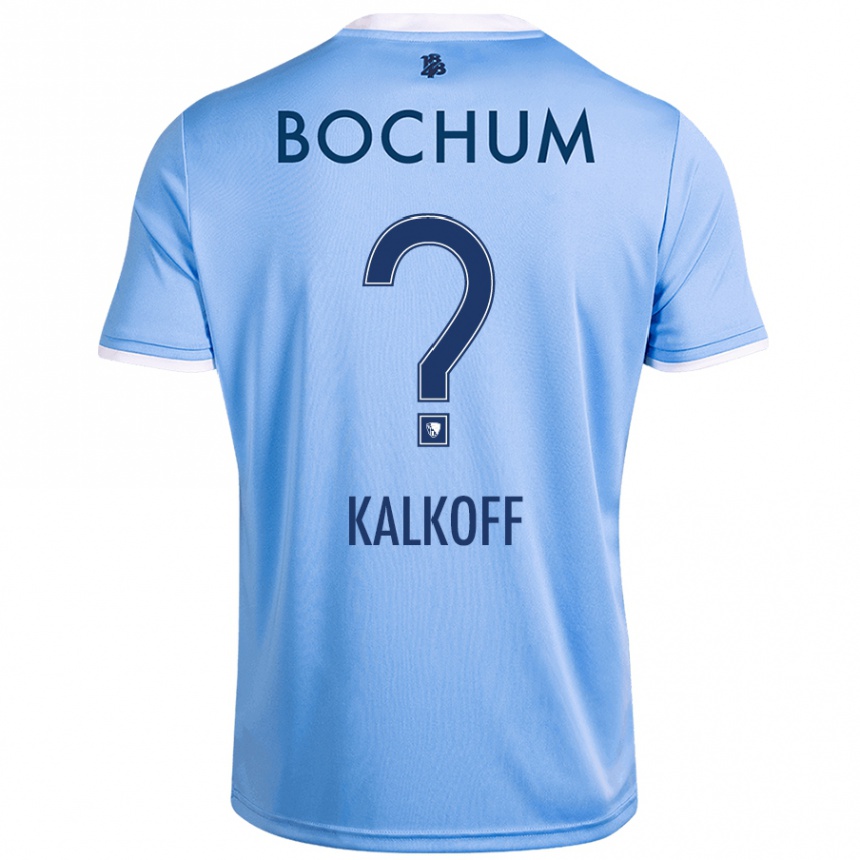 Hombre Fútbol Camiseta Jona Kalkoff #0 Azul Cielo 2ª Equipación 2024/25