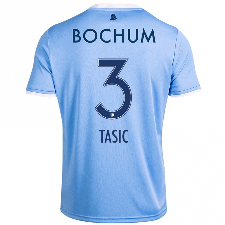 Hombre Fútbol Camiseta Stevan Tasic #3 Azul Cielo 2ª Equipación 2024/25