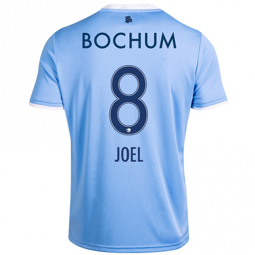 Hombre Fútbol Camiseta Nico Joel #8 Azul Cielo 2ª Equipación 2024/25