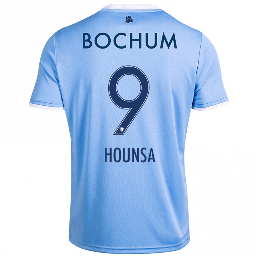 Hombre Fútbol Camiseta Eligius Hounsa #9 Azul Cielo 2ª Equipación 2024/25